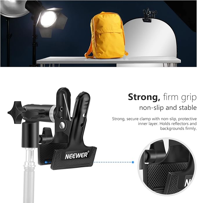 NEEWER Photo Studio Heavy Duty Metal Clamp Holder - Image 3