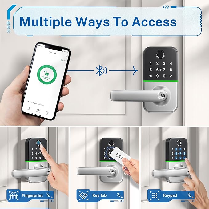 Keypad Smart Door Lock with Handle: Kucacci Keyless Entry Door Lock - Image 2