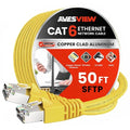 CAT 6 Shielded Ethernet Cable 50FT, Indoor High-Speed 10Gbps Snagless Shielded by AvesView