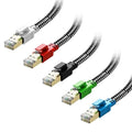 Cat 8 Ethernet Cable 10 ft 5 Pack, Nylon Braided High Speed Heavy Duty Network by Orbram