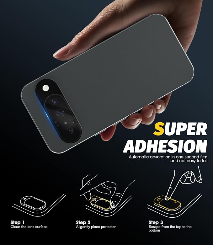 Orzero Camera Lens Protector for Google Pixel 10, Protector de Cámera Tempered - Image 7