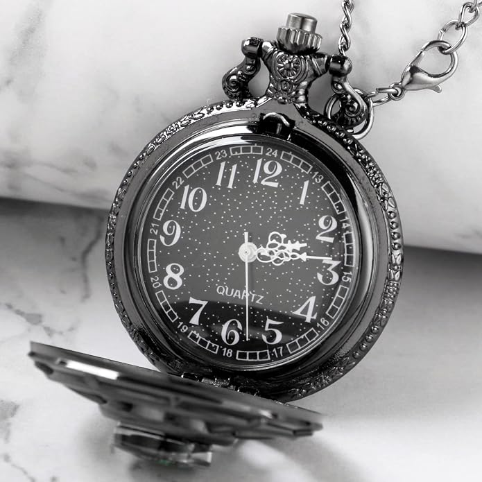 Men's Pocket Watch, Arabic Digital Dial Pocket Watches - Image 3