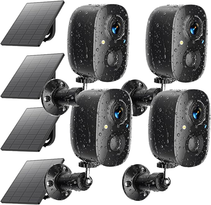 Security Cameras Wireless Outdoor 2K Solar Powered WiFi Cameras by Unknown