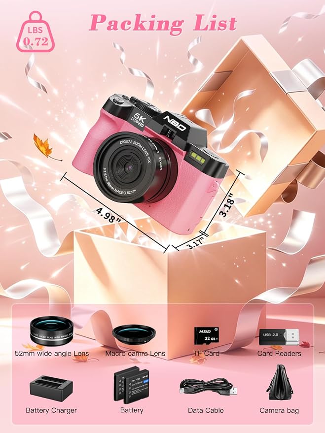 True 5K Digital Camera for Photography, Autofocus & Anti-Shake, 16X Zoom - Image 8
