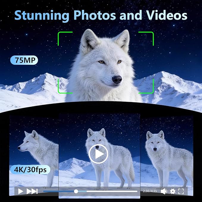4K Vlogging Camera with 330° Rotating Lens & Face Tracking, Portable Pocket - Image 2