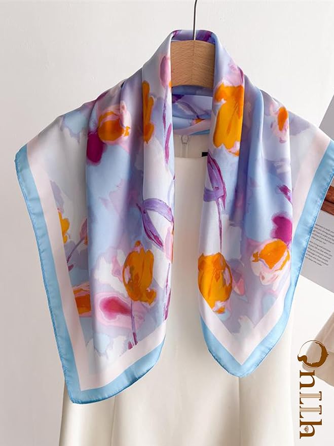 Silky Scarf for Women Lightweight Satin Bandanas Neck Hair Wrap For Sleeping - Image 3