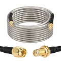 RP-SMA Male to RP-SMA Female Bulkhead Cable 15FT, RG58 Coaxial Cable by XRDS-RF
