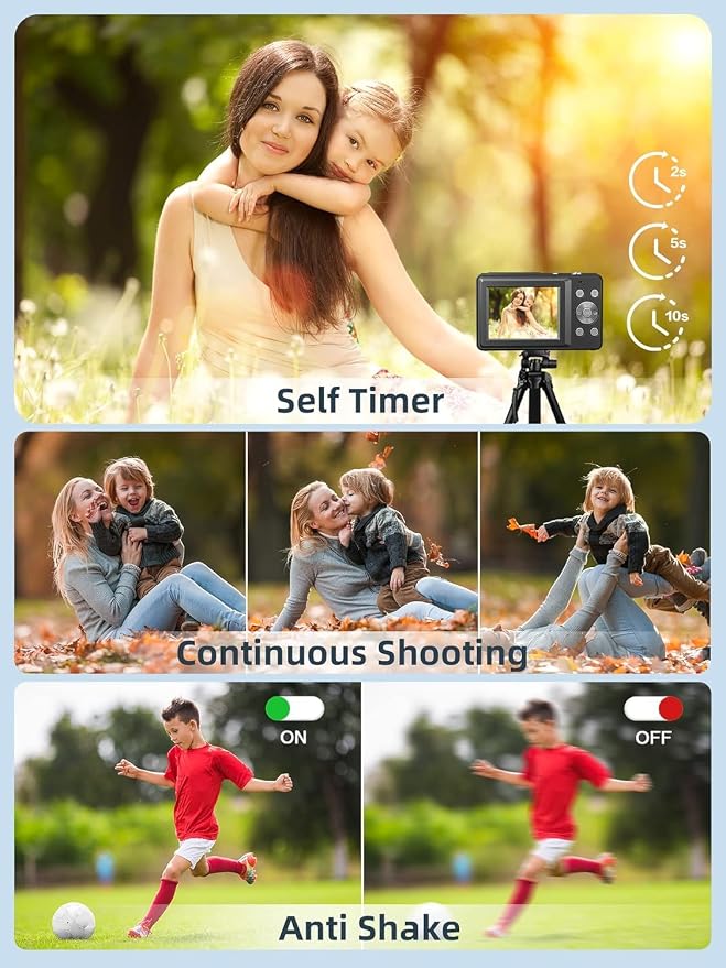 Digital Camera, FHD 1080P Digital Point and Shoot Camera - Image 4