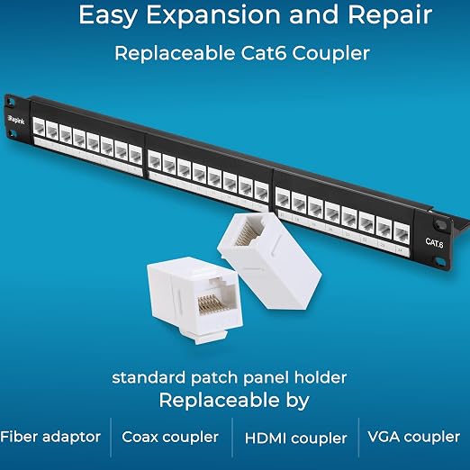 Rapink Patch Panel 24 Port Cat6 - Image 3