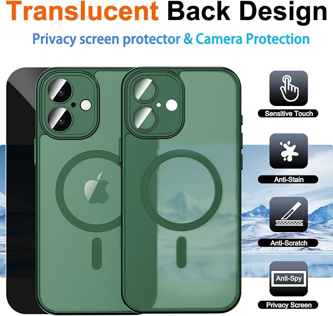 for iPhone 16 Case with Privacy Screen Protector and Camera Protection - Image 2