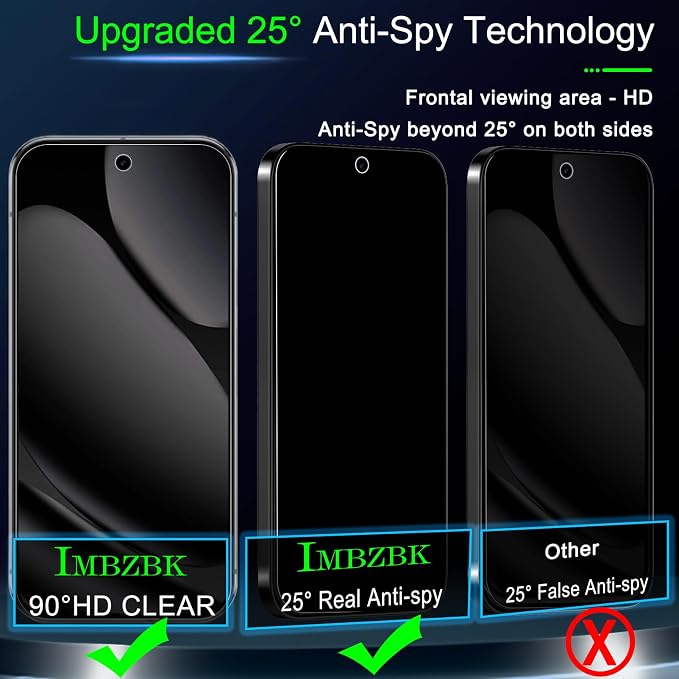IMBZBK 3 Pack Privacy Screen Protector - Image 2