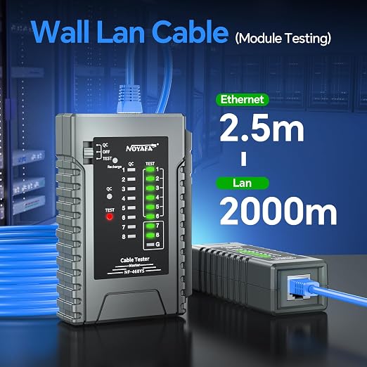 NOYAFA NF-468YS Network Cable Tester, Rechargeable RJ11 RJ45 Ethernet Cable - Image 6