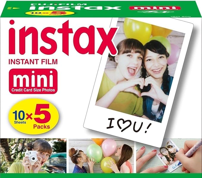 Fujifilm Instax Mini Instant Film, 10 Sheets x 5 Packs - Image 2