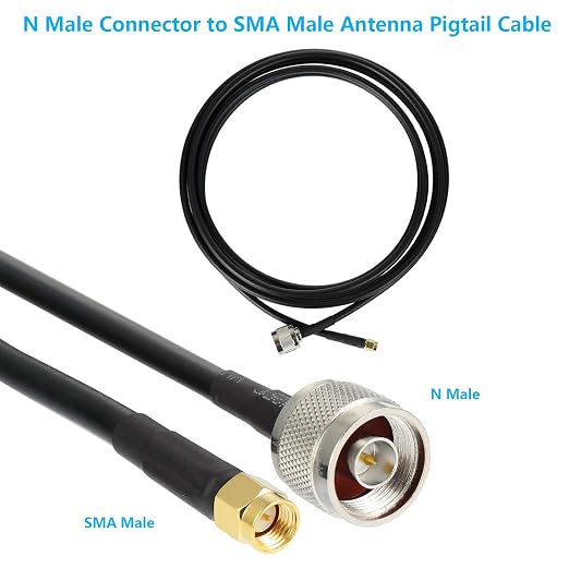 15ft N Male to SMA Male Cable, SMA to N Cable 50 ohm Ultra Low Loss KMR240 - Image 4