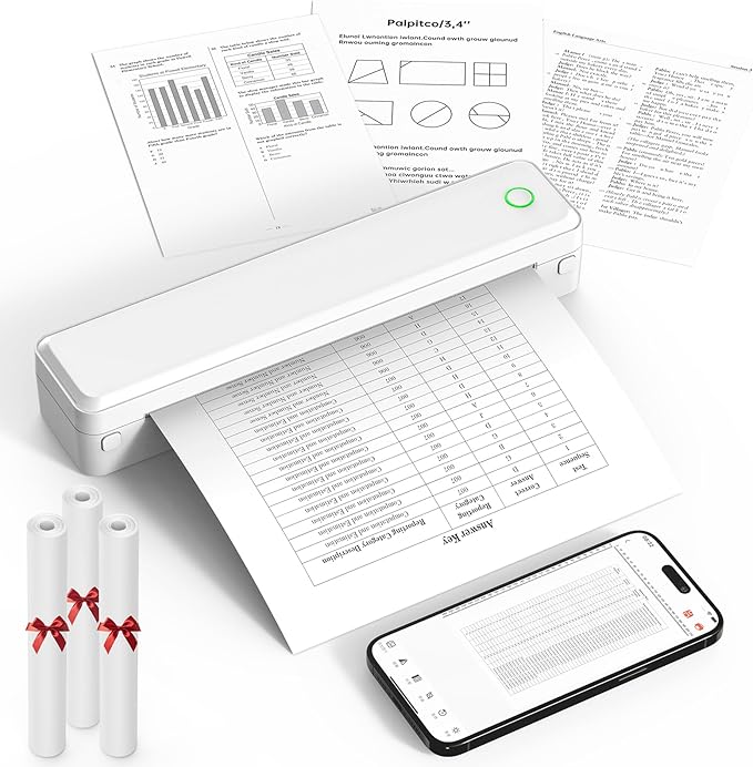 KNAON Bluetooth Thermal Printer, Portable Printer Wireless by KNAON