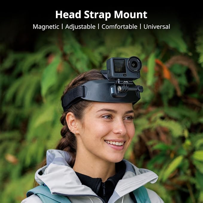 SMALLRIG Head Strap Mount with Magnetic Quick Release One-Click Button Adapter - Image 2