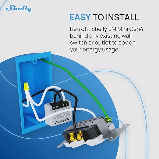 Shelly EM Mini Gen4 | Wi-Fi, Matter Smart Energy Meter, 1-Channel 16 A | Home - Image 5