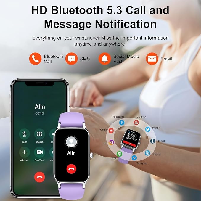 Smart Watch for Men Women, 1.57" Smartwatch, Fitness Tracker - Image 2