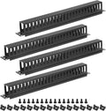PATIKIL 1U 19 Inch Cable Manager, 4 Pack 24 Slot Horizontal Rack Mount Wire by PATIKIL
