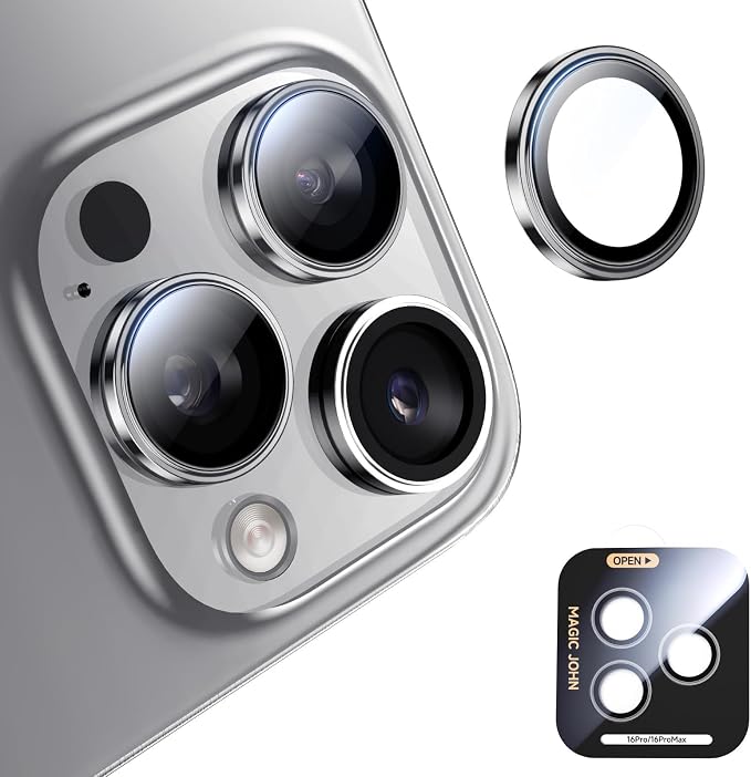 MAGIC JOHN for iPhone 16 Pro Max/16 Pro Camera Lens Protector 9H Aerospace by MAGICJOHN
