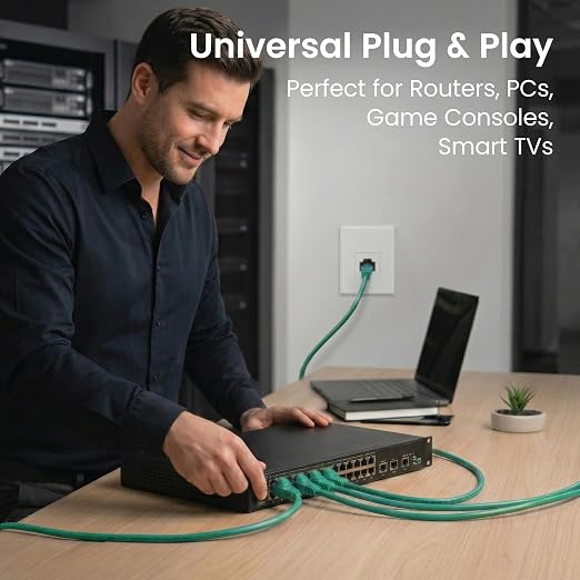 GEARit Cat 6 Ethernet Patch Cable 6 ft Green Cat6 Patch Cables 6ft - Image 8