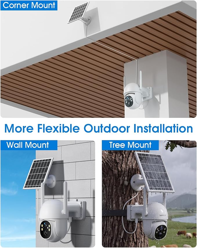 SANSCO 4G LTE Cellular Solar Security Camera Wireless Outdoor, Lifetime Free - Image 6