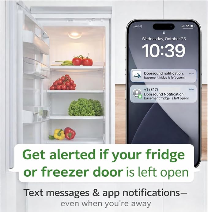 Doorsound WiFi Freezer & Refrigerator Door Alarm – Text & App Notifications - Image 3