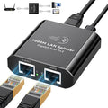 Ethernet Splitter 1 to 2 1000Mbps Internet Cable Splitter 1 in 2 Out High Speed by AILVLVNG