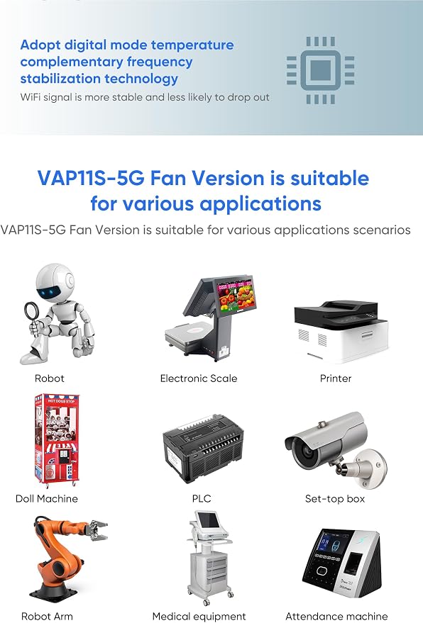 VONETS Industrial 5GHz WiFi Bridge/Mini Router/WiFi to Ethernet/Signal Range - Image 5