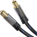 KabelDirekt TOSLINK – Optical Audio Cable, Nylon Braided – 1.5ft – Fiber Optic by Kabeldirekt