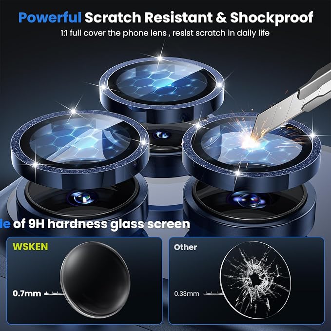 WSKEN for iPhone 17 Pro/iPhone 17 Pro Max Camera Lens Protector - Image 3