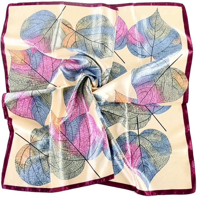 4Pcs Silk Head Scarves for Women Satin Hair Scarf 35”Large Square Bandana Silk - Image 2