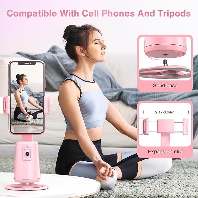 Auto Face Tracking Tripod 360° Rotating Cell Phone Photo and Video Kits Stand - Image 4