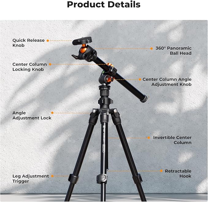 K&F Concept 76 inch Camera Tripod - Image 5