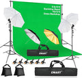 EMART 8.5X10 FT Green Screen Backdrop Kit, Photography Umbrella by EMART