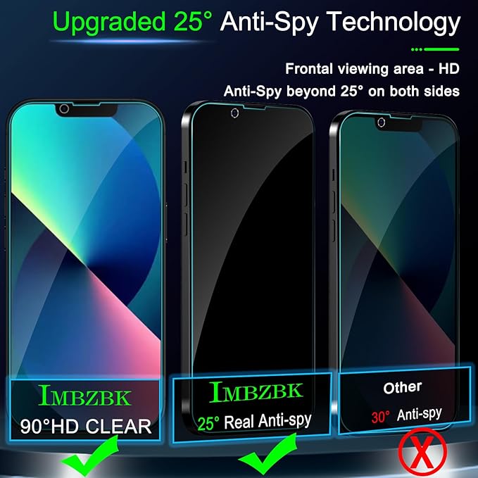 IMBZBK 3 Pack Privacy Screen Protector - Image 2
