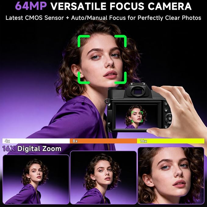 6K Digital Camera for Photography Autofocus, 2026 Upgraded 64MP WiFi Vlogging - Image 3