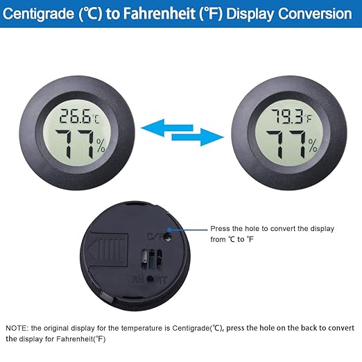 2-Pack Mini Hygrometer Thermometer Fahrenheit or Celsius Meter Digital LCD - Image 3