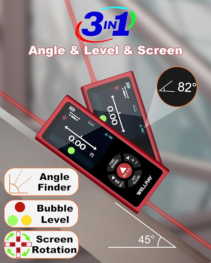 Dual Laser Measuring Tool 400Ft, Rechargeable Laser Measure Tool - Image 6