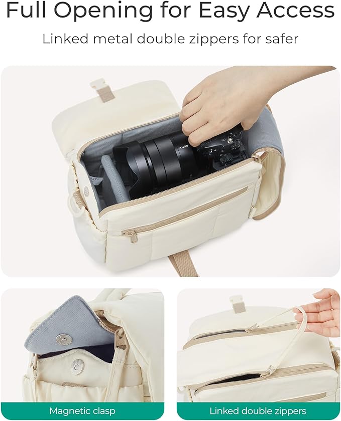 BAGSMART Small Camera Bag, DSLR Camera Case - Image 4