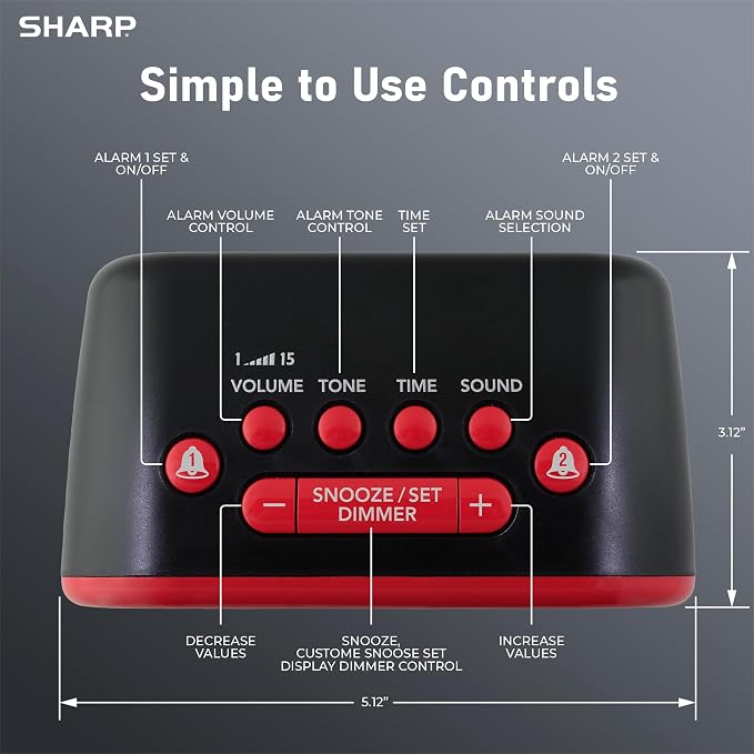 Sharp Big Bang Super Loud Alarm Clock - Image 4