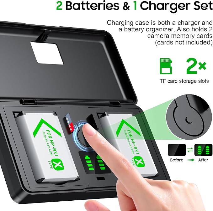 NP-BX1 Battery and Charger Set, Camera Accessories kit - Image 3