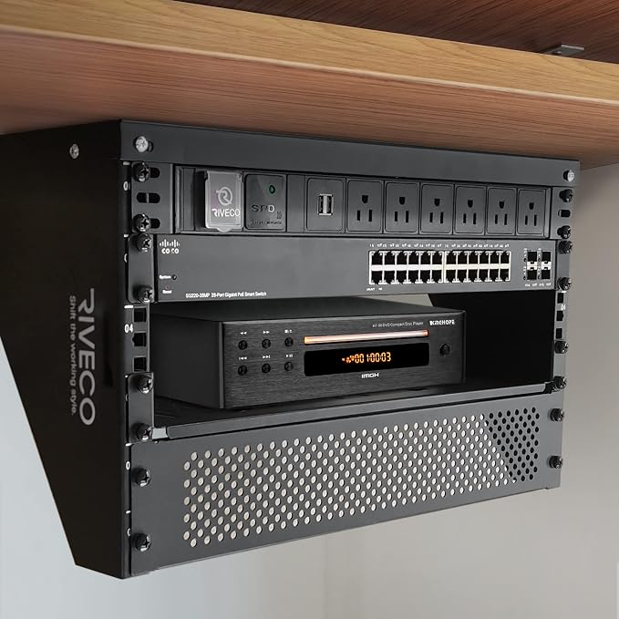 RIVECO 4U Wall Mount Rack for Network. Reinforced Heavy Load 66-99 LBS Small - Image 6