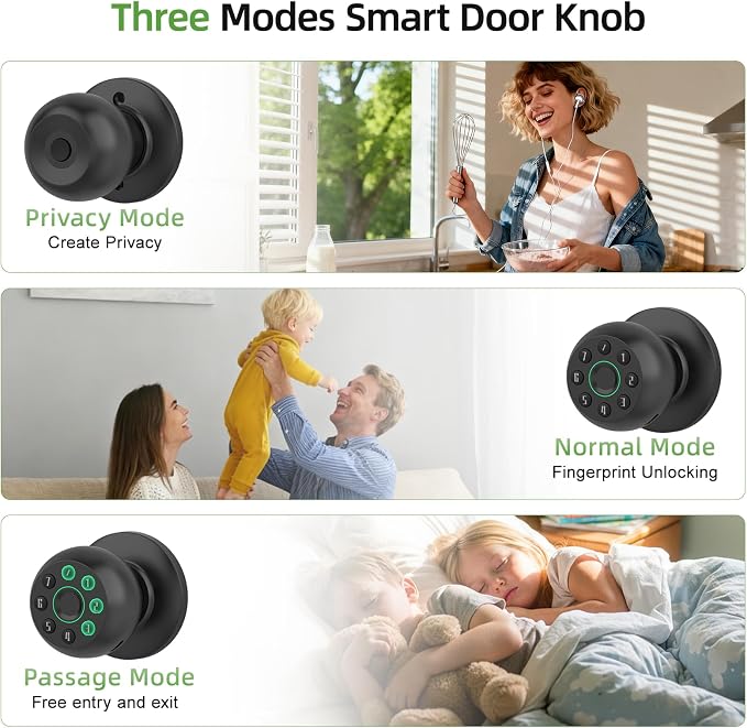 Fingerprint Door Knob, Smart Door Knob, Biometric Door Knob - Image 5