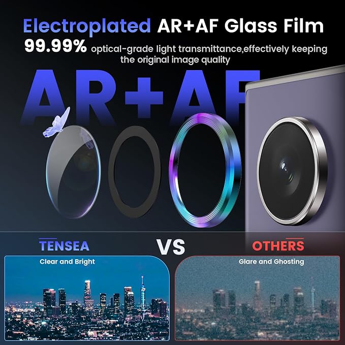 Tensea (3+2PCS for Samsung Galaxy S24 Ultra 5G Camera Lens Protector, 9H - Image 3