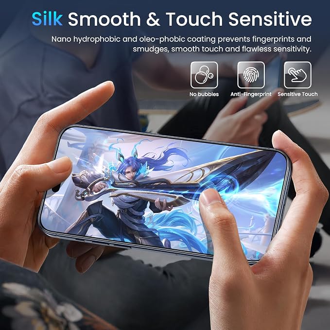 Fotbor [3+3 Pack for iPhone 15 Pro Screen Protector - Image 5