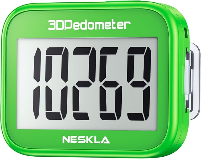 3D Pedometer for Walking, Simple Step Counter by NESKLA