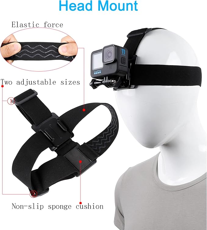 Accessories Set for GoPro Hero 13/12/11/10/9/8/7/6/5/4/Mission 1 Pro, New Quick - Image 5