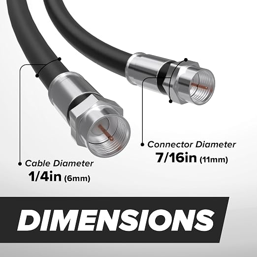 THE CIMPLE CO - RG6 Coaxial Cable 25 FT - RG6 Coax Cable - Image 7