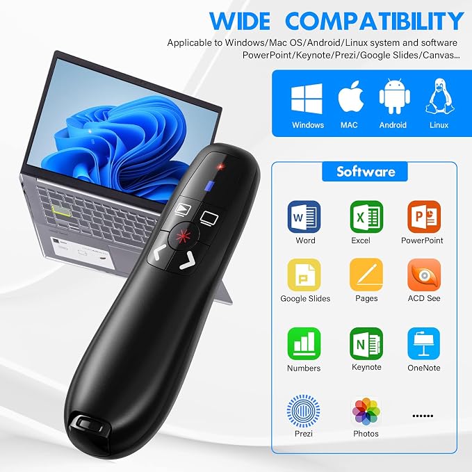 Presentation Clicker Wireless Presenter Remote Clicker - Image 3
